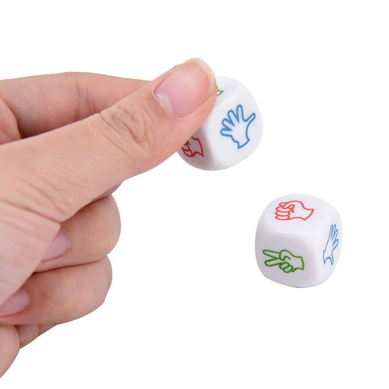 2Pcs Finger Guessing Game Dice Toys Scissors Stone Family Party Board Gam.l8