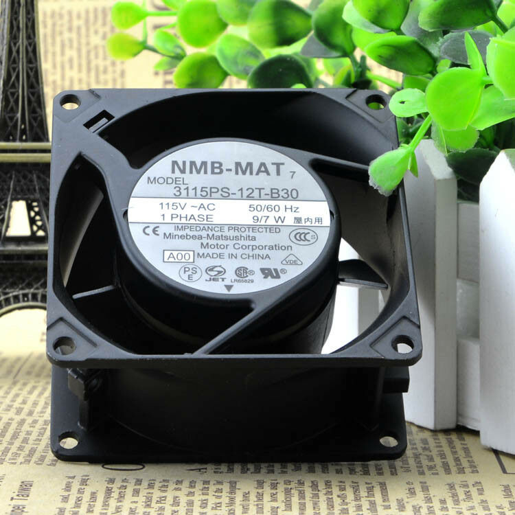 For NMB 3115PS-12T-B30 AC 115V 80x80x38mm COOLING FAN BALL BEARING