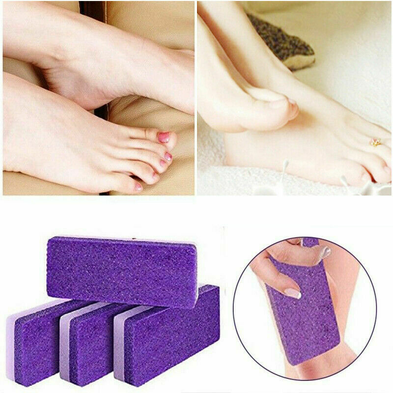 4Pcs Pumice Sponge Exfoliating Hard Dead Skin Callus Remover Scrub Pedicure NEW
