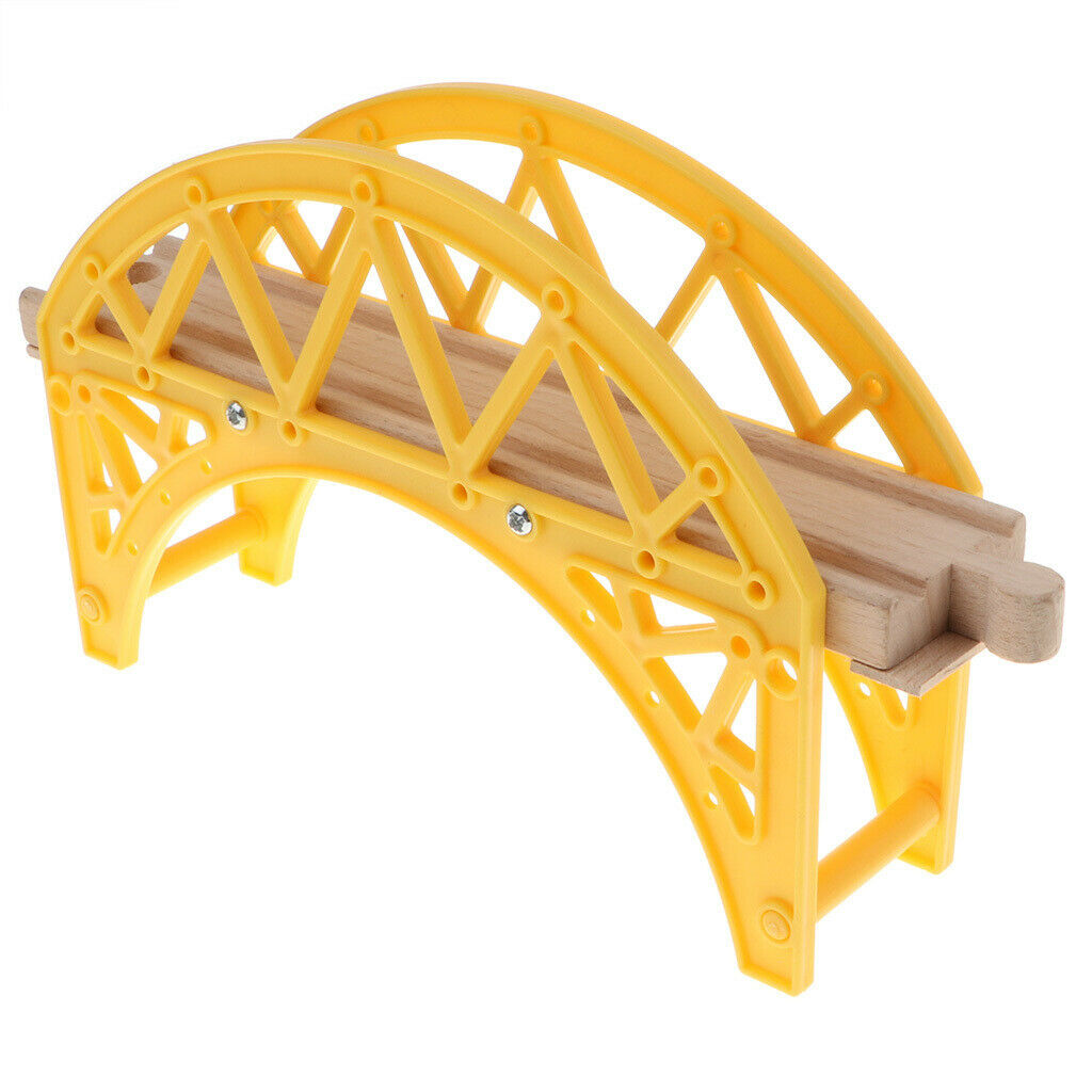 Wooden Train Track Set, Wooden Railway,  Bridge, Viaduct Bridge, Cross Track,
