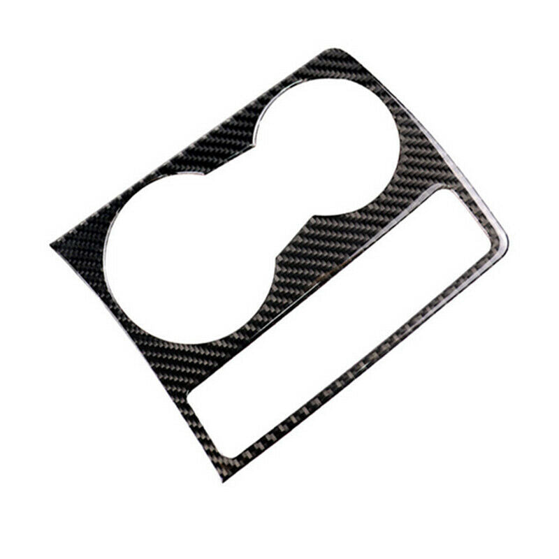 For Audi A4 B8 A5 2009-2015 Carbon Fiber Water Cup Holder Panel Frame Cover Trim