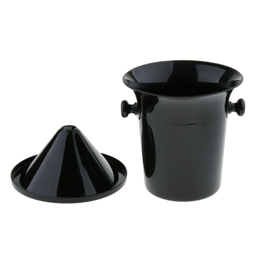 Black Plastic Wine Spittoon Champagne Bucket Fashion with Carry Handles