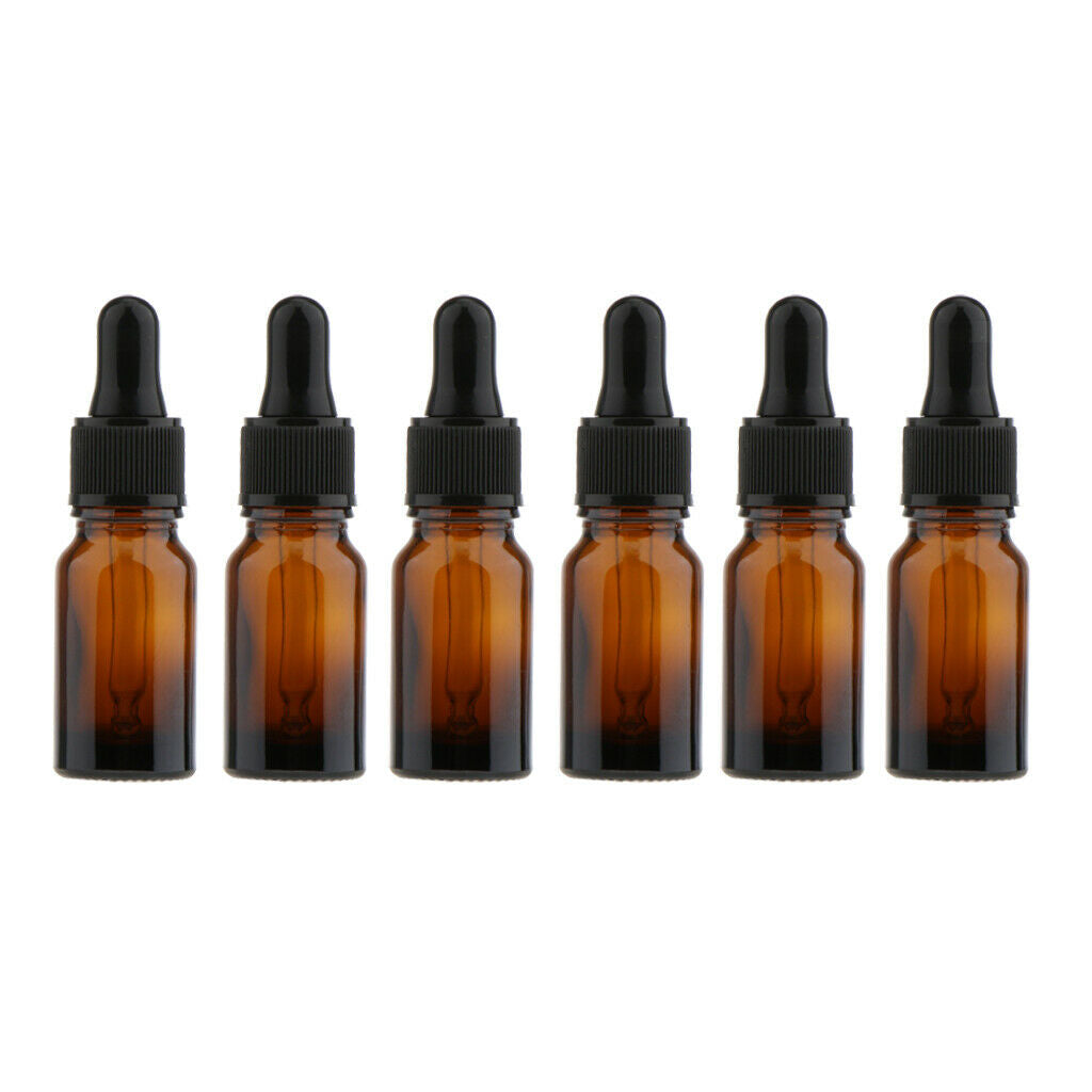Packs of 24 Amber Glass Bottles with Eye Dropper for Essential Oils 10ml