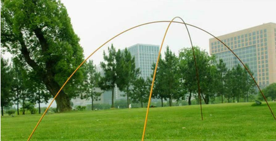 2PC Aluminum Alloy Pole Camping Tent Awning Frame Replacement 355cm 8.5mm,Yellow