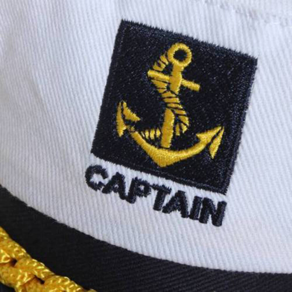 Adjustable Navy Marine Yacht Boat Ship Sailor Captain Fancy Costume Hat Cap C Fx