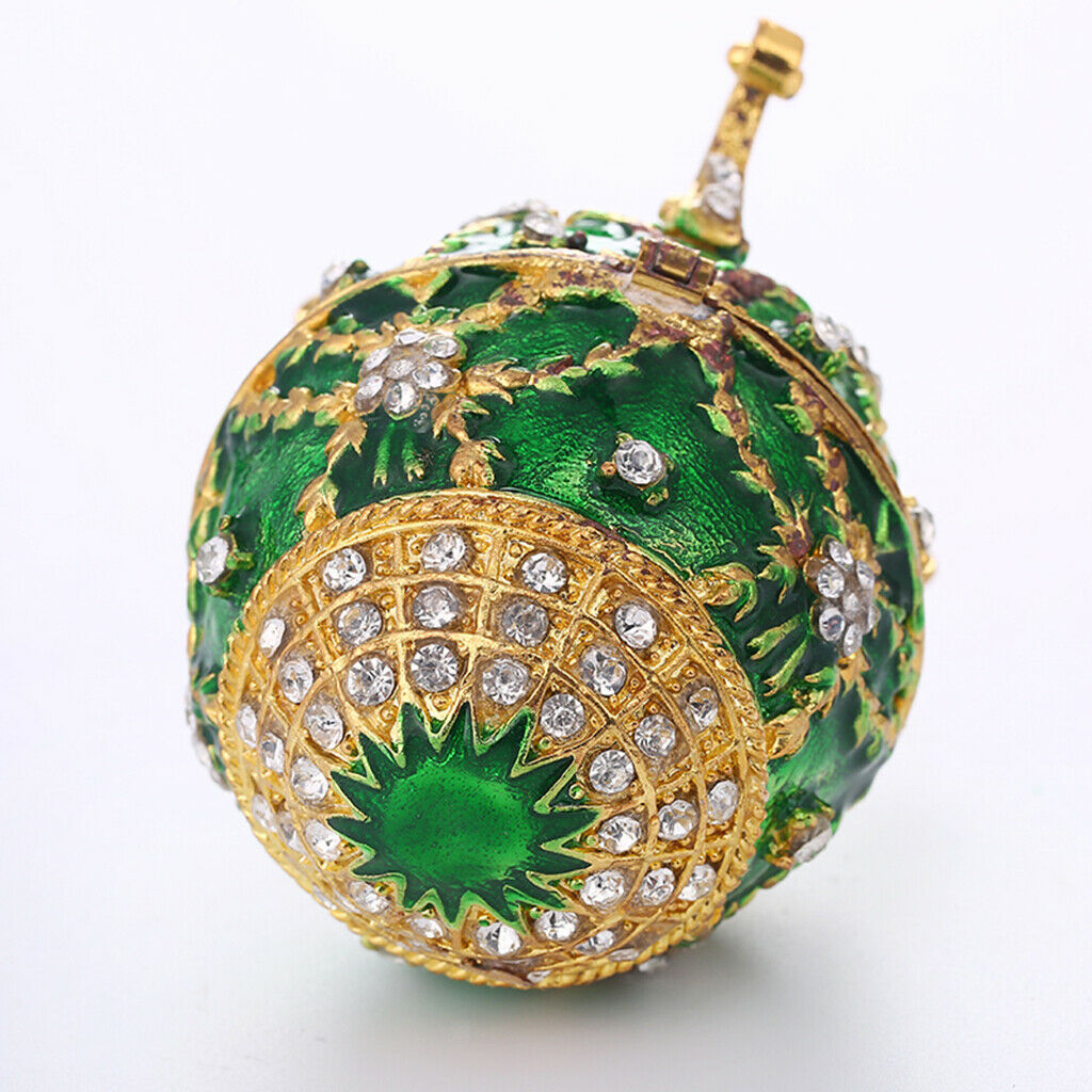 Pack of 2 Easter Egg Jewelry Box Storage Organizer Birthday Decor Ornament