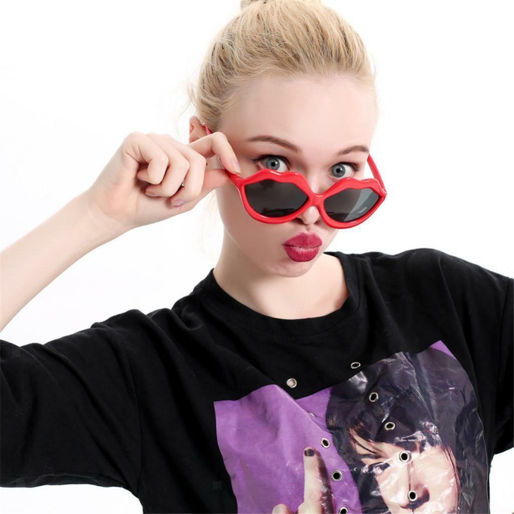 Red Lip Kissing Glasses Sunglasses Wedding Girls Night out Costume Accessory