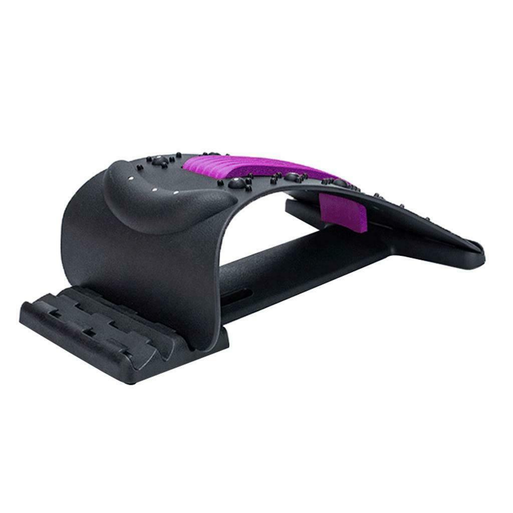 ABS Magnetic Therapy Neck Spine Massager Stretcher Stretch Tool purple black