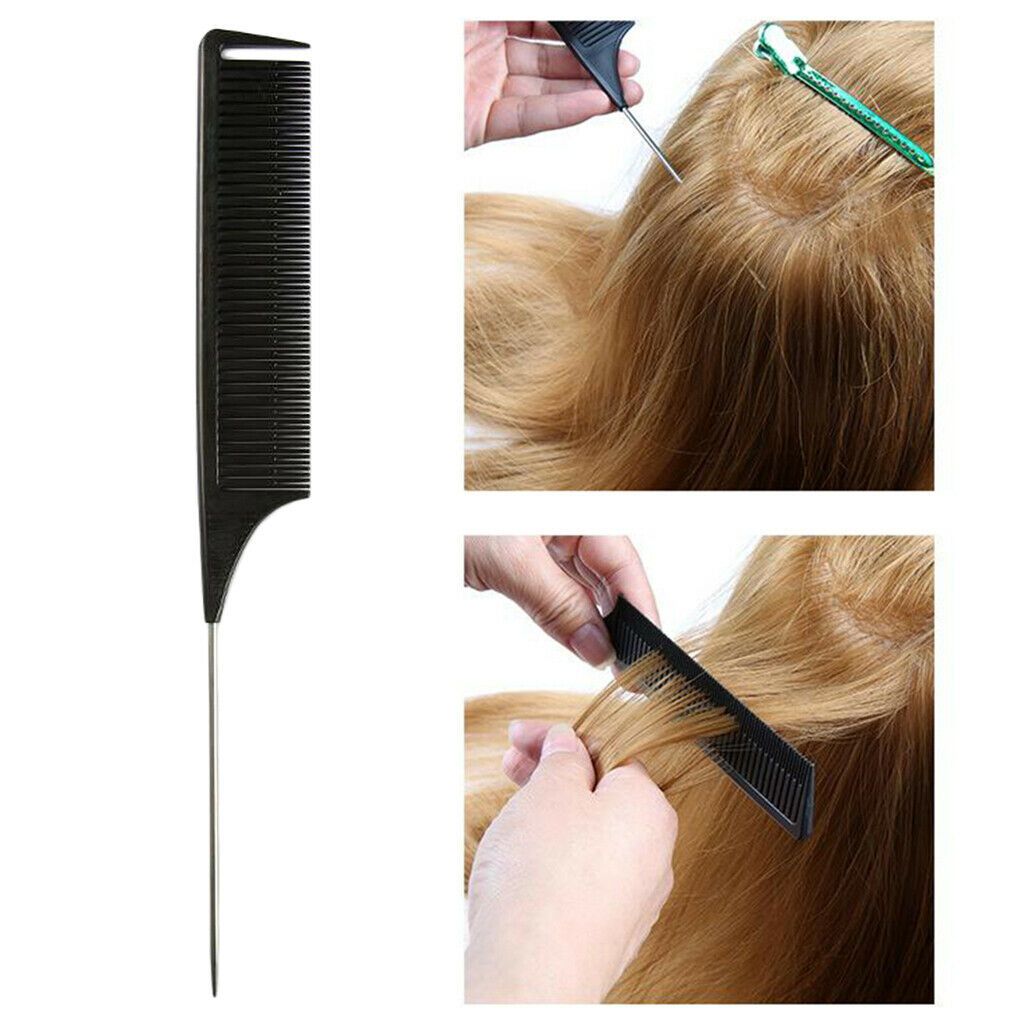 3x Sectioning Weaving Highlighting Foiling Hair Comb Hair Combs Tool Black