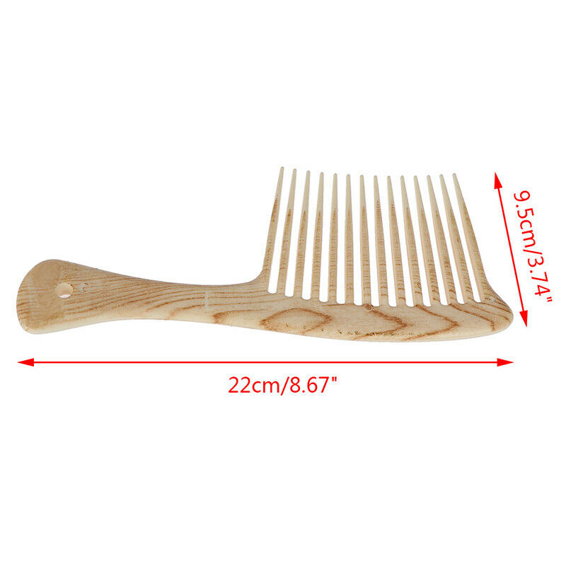 1X Large Wide Tooth Comb Hair Detangling Hairdressing Rake Comb Suitable  .l8