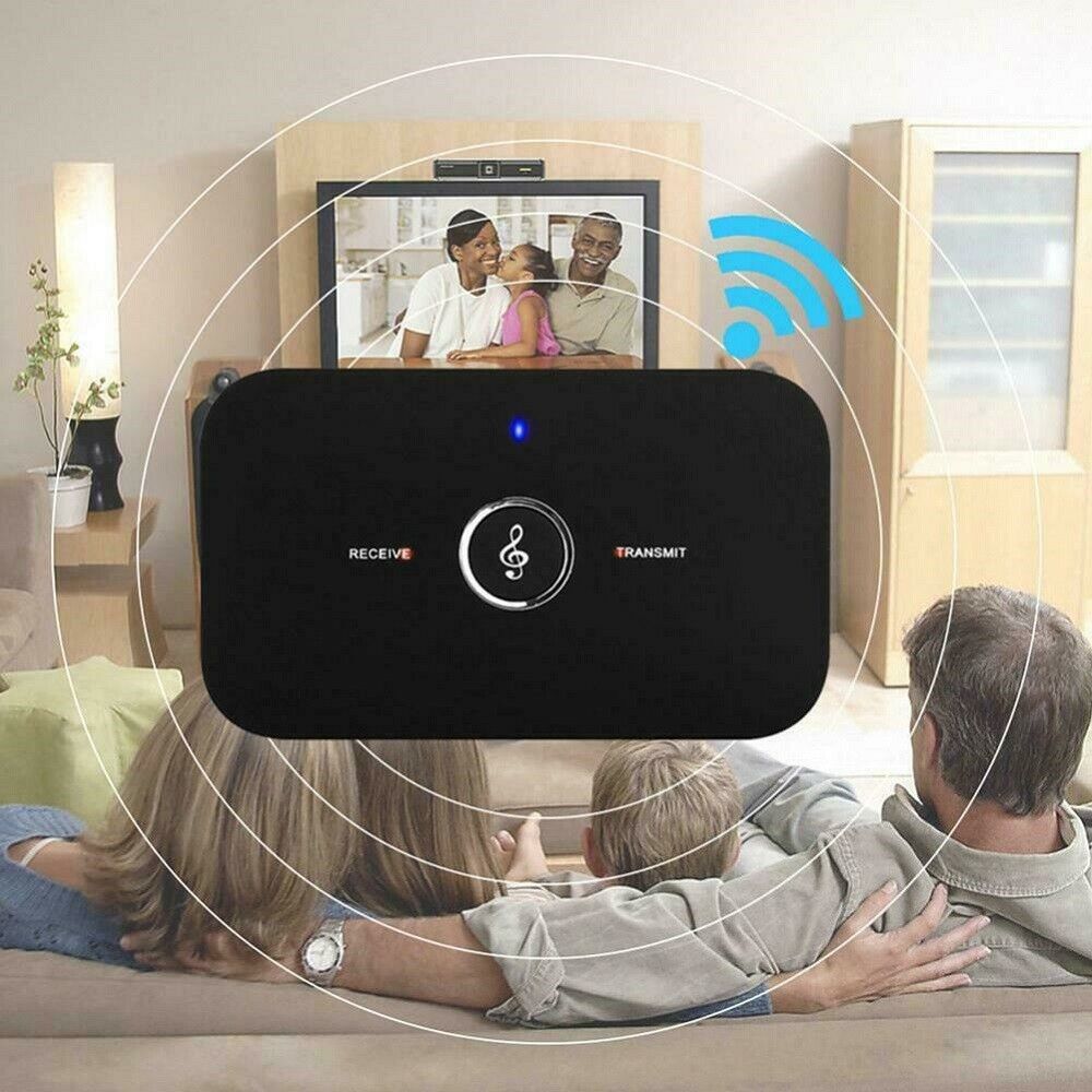 2in-1 Bluetooth Transmitter&Receiver Wireless A2DP Home TV Stereo Audio Adapter@