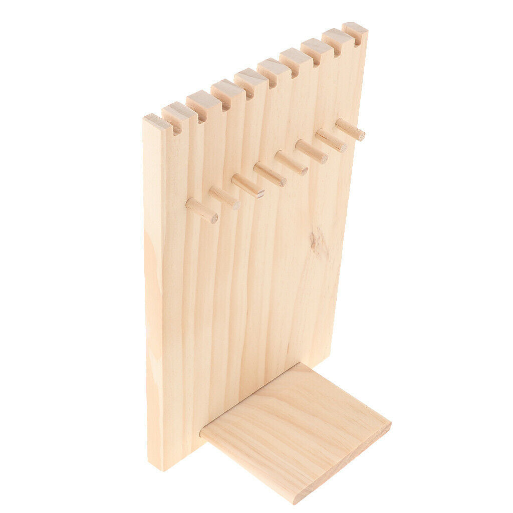 Solid Wooden Jewelry Display Show Stand Necklace Jewelry Organizer Rack