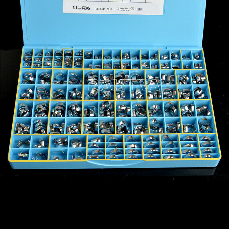 340pcs Dental Orthodontic 1st Molar Bands M Series Buccal Tube Roth 0.022" U2/L1