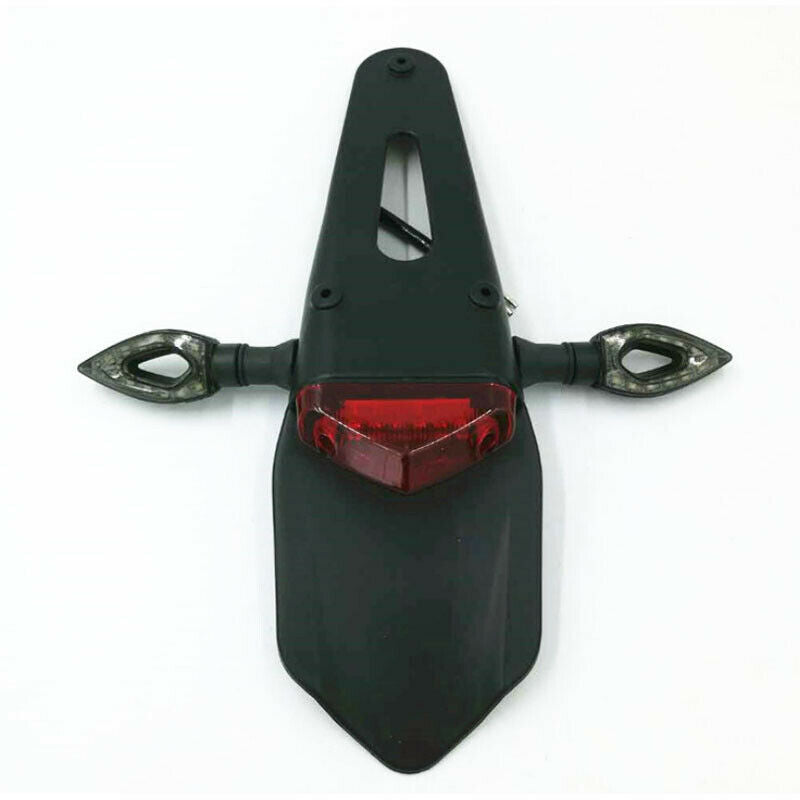 12V Smoke Motorcycle Scooter Fender Lamp LED Brake Stop Rear Tail Turn Light Kit