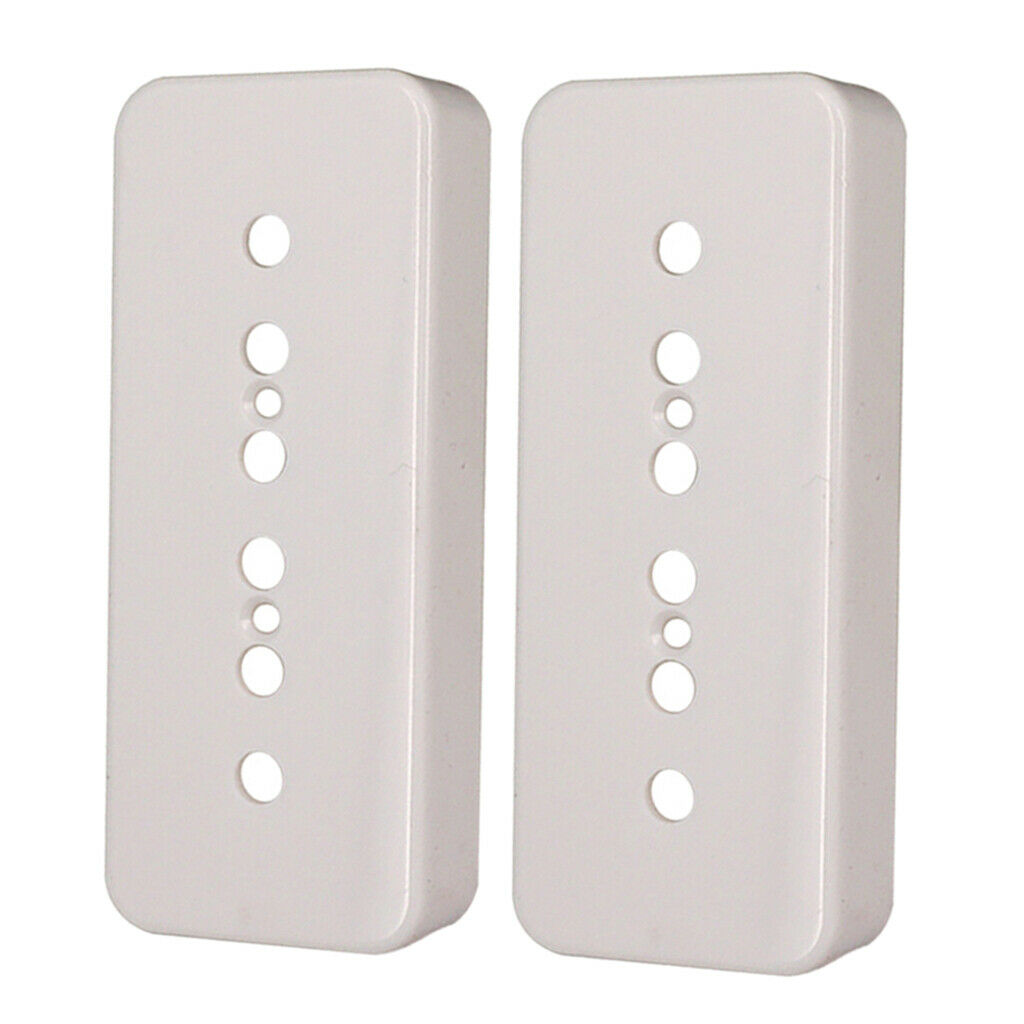 2X Plastic Guitar Cover P90 Soapbar Pickup Cover for LP SG Guitar Parts White