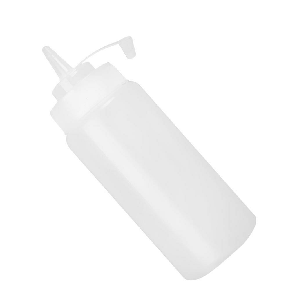Plastic Squeezable Bottles for Ketchup, Barbecue, Sauce, Syrup, and Condiments
