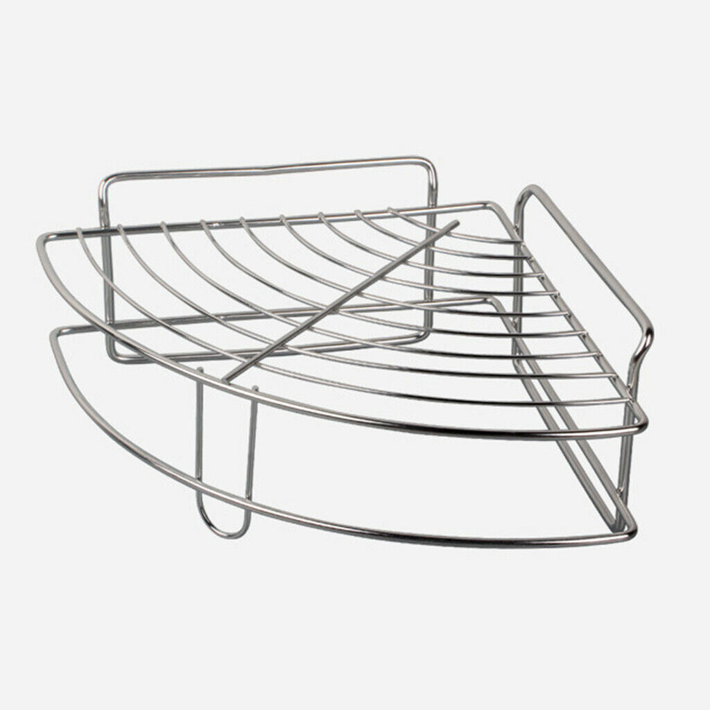 Stainless Steel Storage Caddy for Bathroom Shower Bath Basket Adhesive