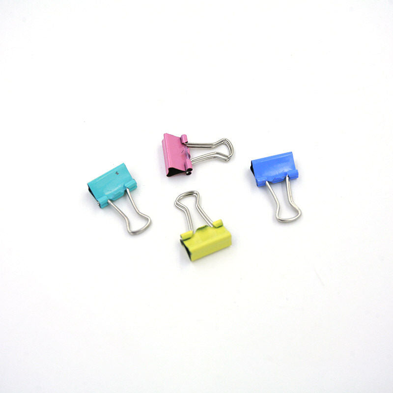 60 PCS Colorful Metal Binder Clips Paper Clip 15mm Office Supplies at Ran.l8
