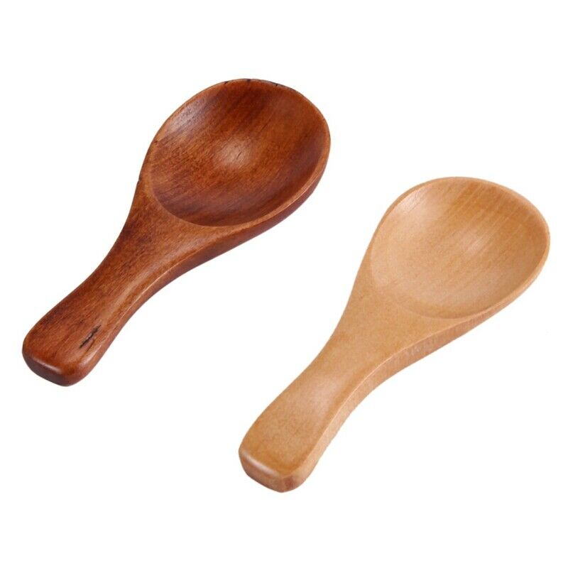 20 Pieces Small Wooden Spoons Mini Condiments Sugar Seasoning Salt Honey TeaspS1