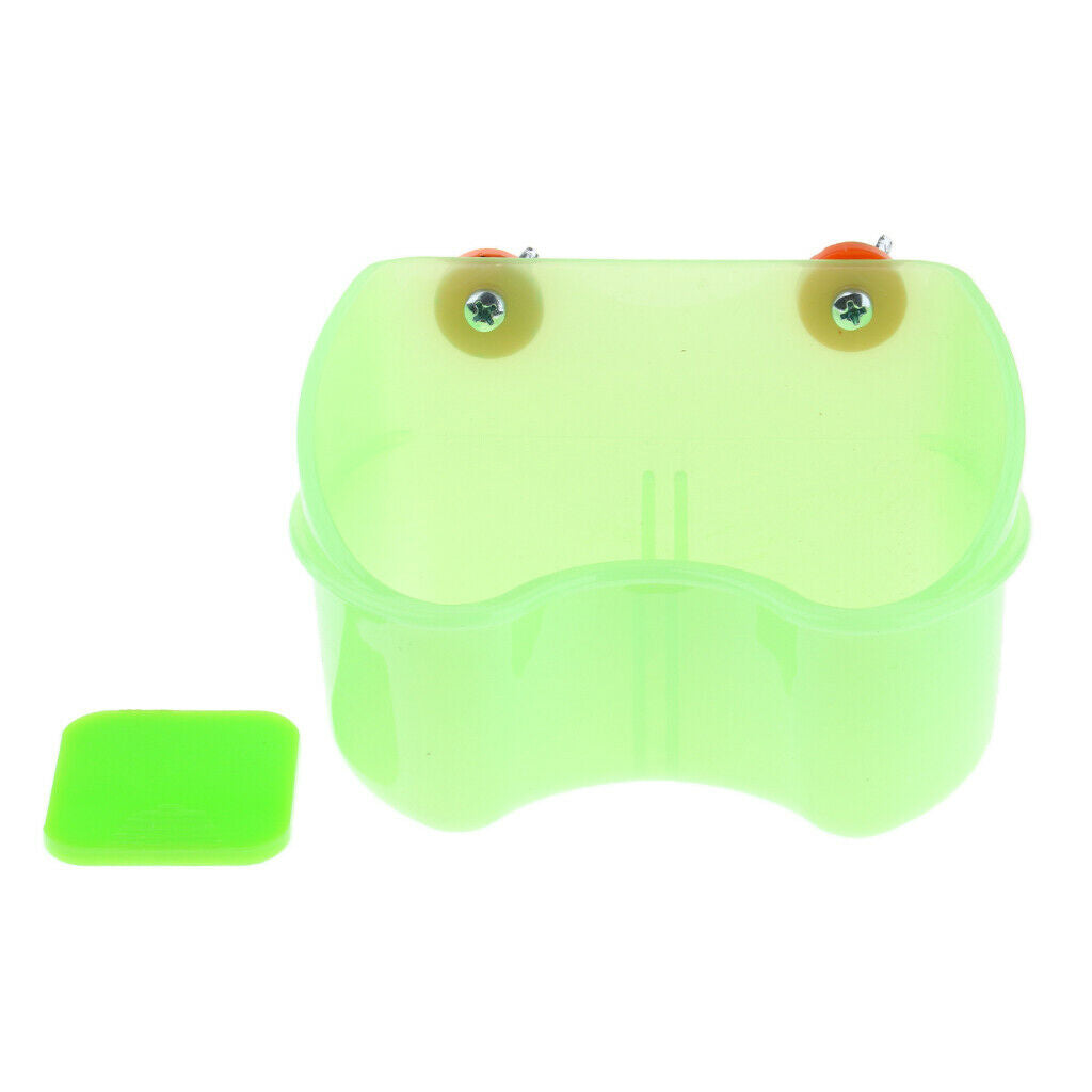 Pet Bird Parrot Fixed Bowl Feeder Feeding Food Cup Water Dispenser