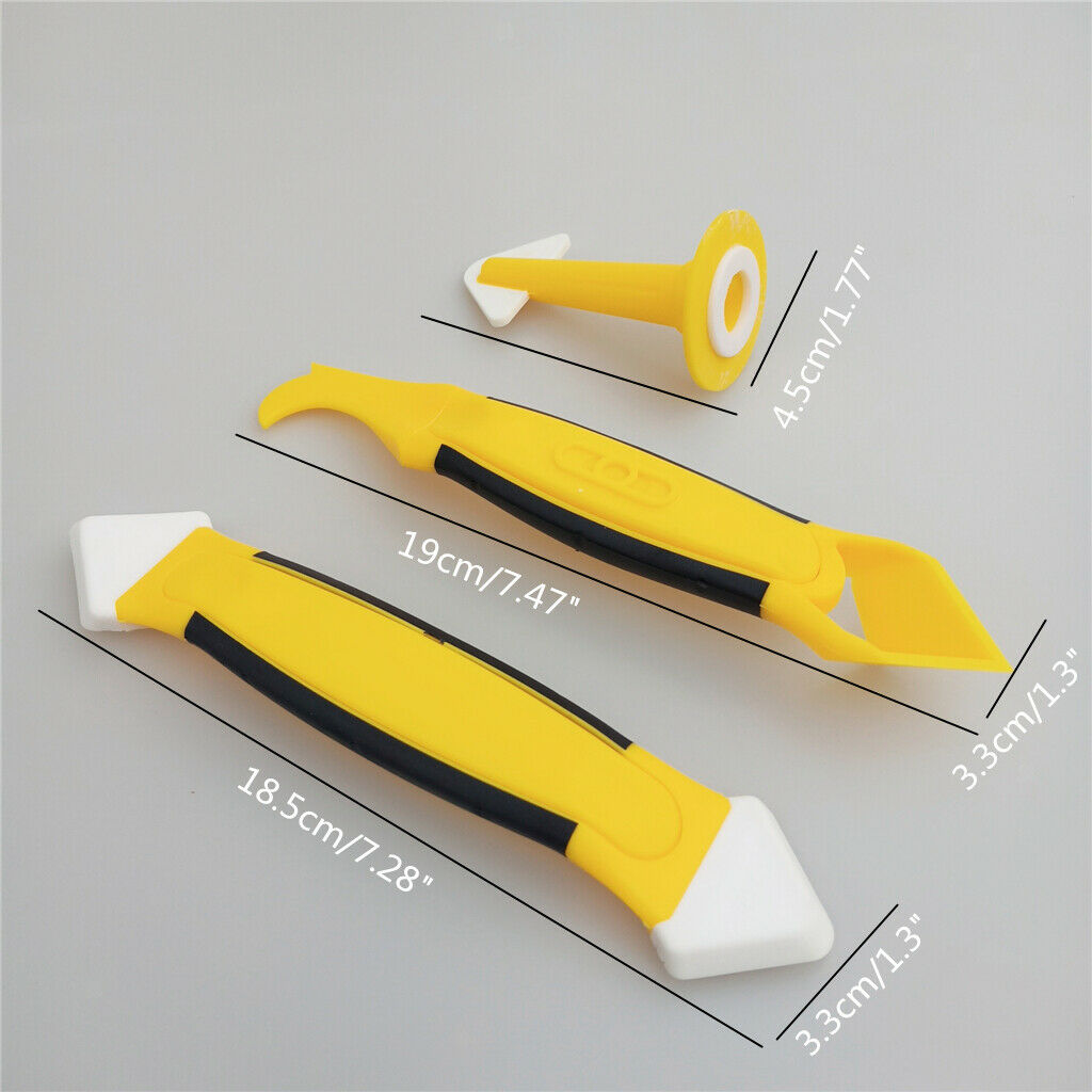 6x Caulking Tool Kit Sealant Finishing Scraper Caulk Nozzle for Floor Kit