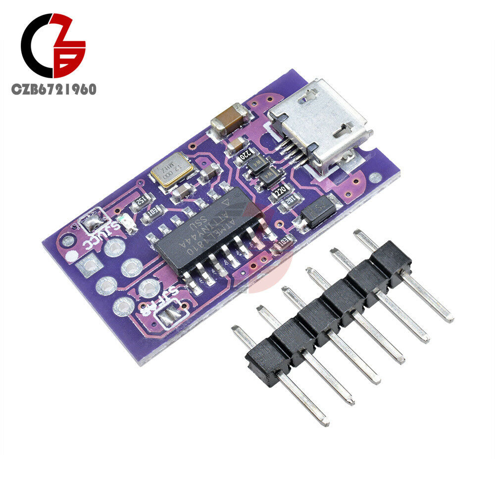Micro USB Tiny AVR ISP ATtiny44 USBTinyISP Programmer 5V For Arduino Bootloader