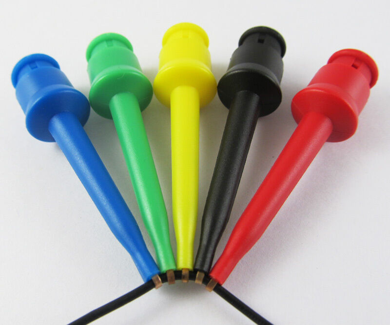 1set  PA Copper Flexible Large Test Hook Clip Probes 5Colors High Quality Nylon