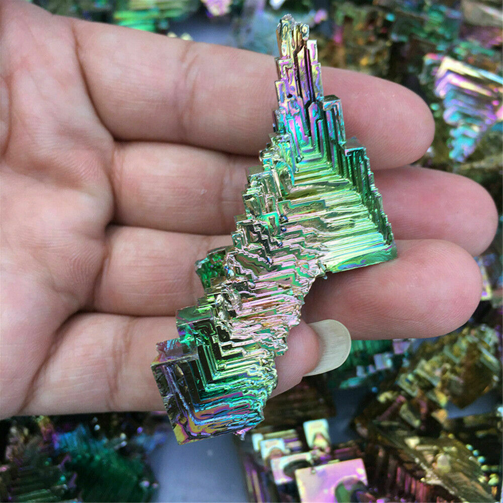 Quartz Crystal Rainbow Titanium Bismuth Mineral Cluster Specimen Healing Stone*1