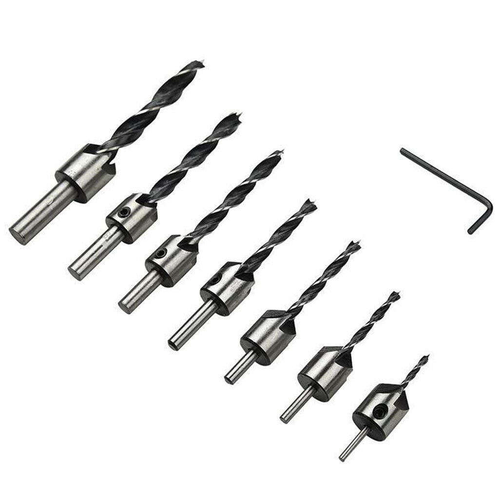 23Pcs Woodworking Chamfer Drilling Tool Garden Equipment Supplies Hardware