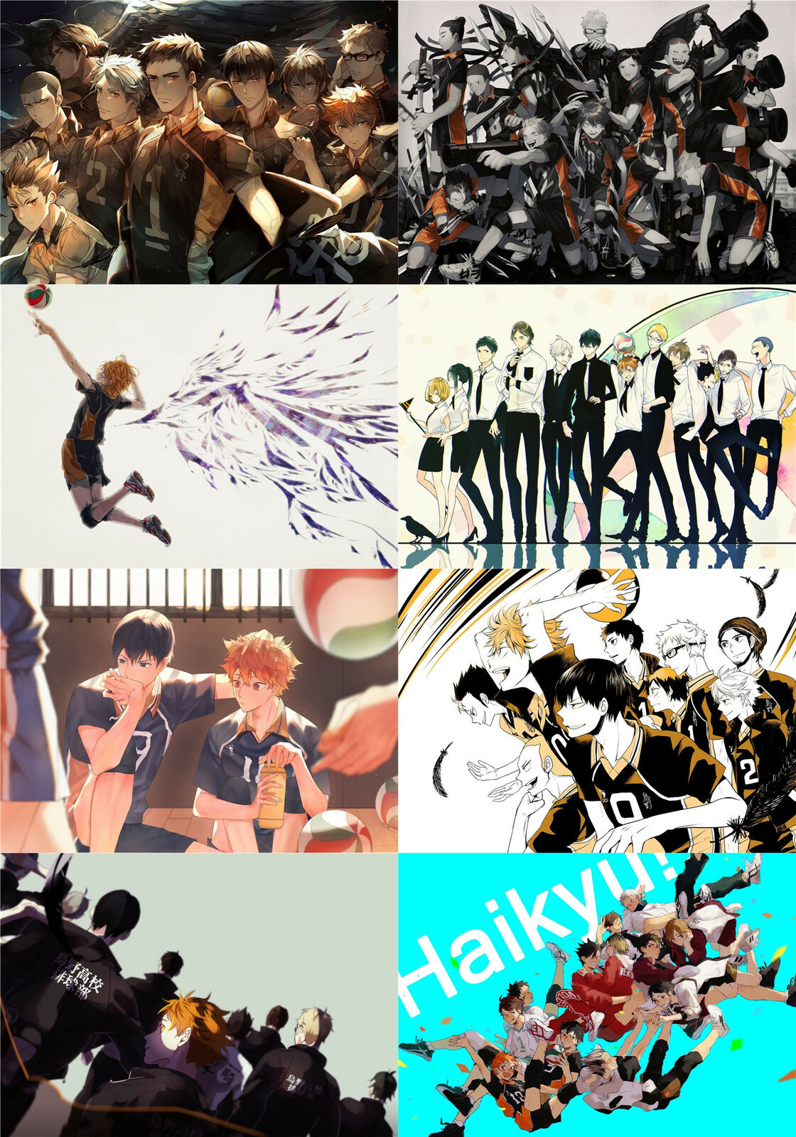 Haikyuu!!  Polypropylene 8 Piece Wall A3-poster
