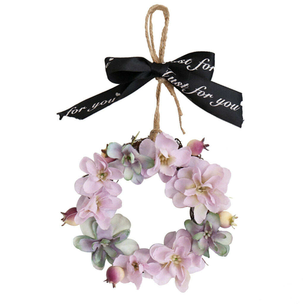 10cm Artificial Wreath Hydrangea Flower Garland Door Hanging Wedding Decor