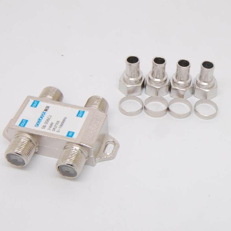 3WAY CABLE TV SPLITTER 5-1000MH Digital Analogue Satellite Coaxial Out Connector