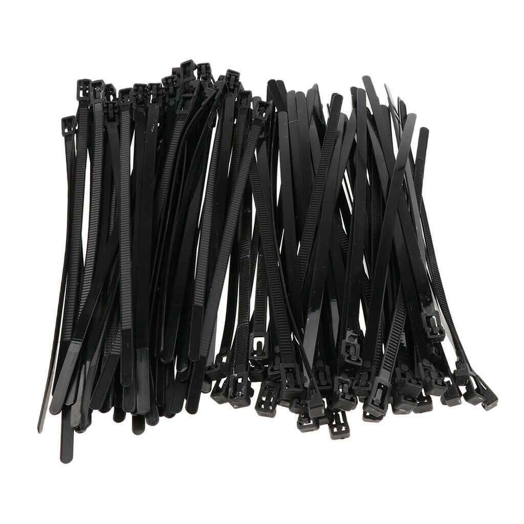 100 Pieces Nylon Cable Ties Self-locking Nylon Cable Wire Clamp Electrics