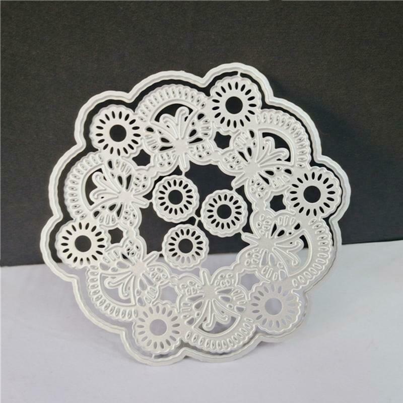 Butterfly Flower Background Metal Cutting Dies Stencil DIY Scrapbooking Template