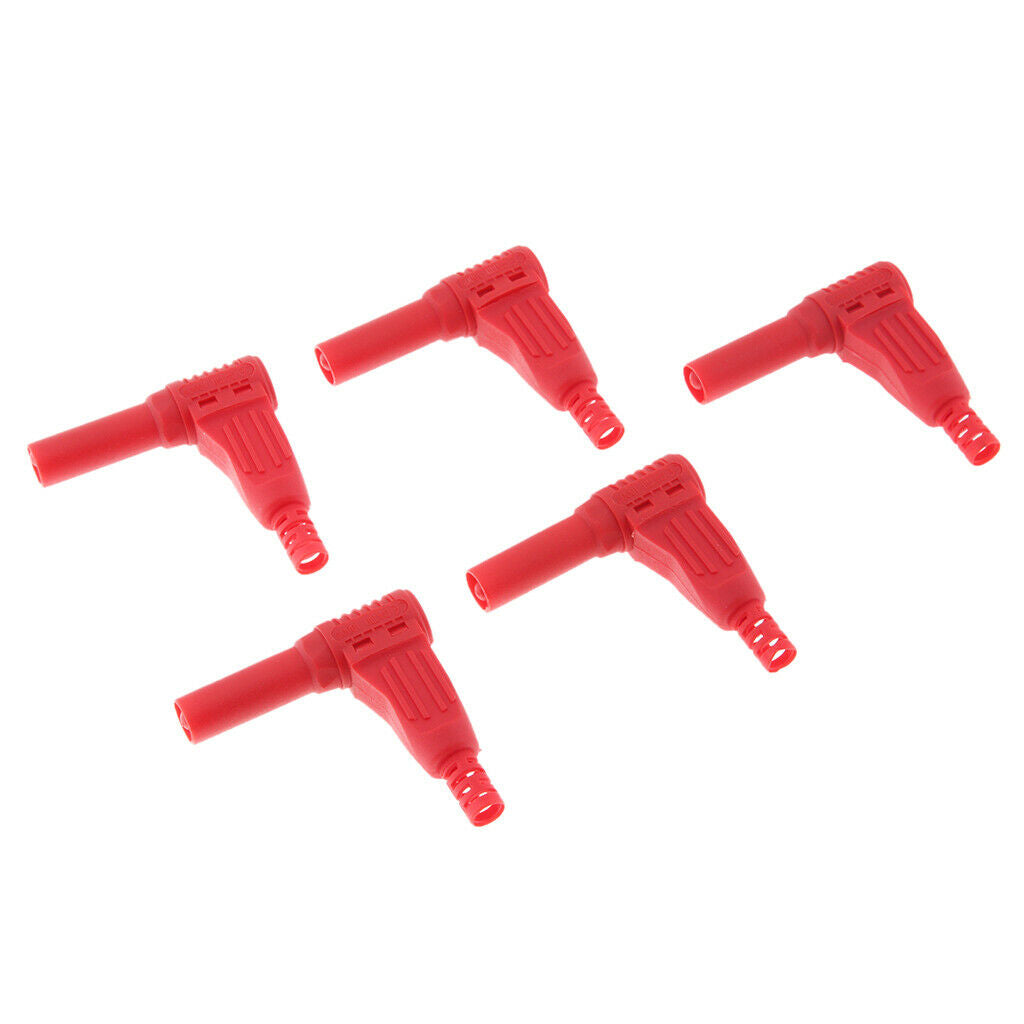 Safety 4mm Banana Plug Male Probe Adapter Copper 90 Degree for Multimeter Pen