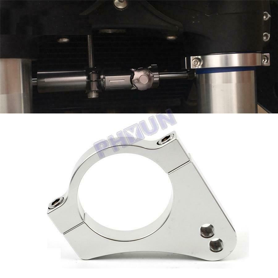 49mm CNC Motorcycle Steering Damper Fork Frame Mounting Clamp Bracket Universal