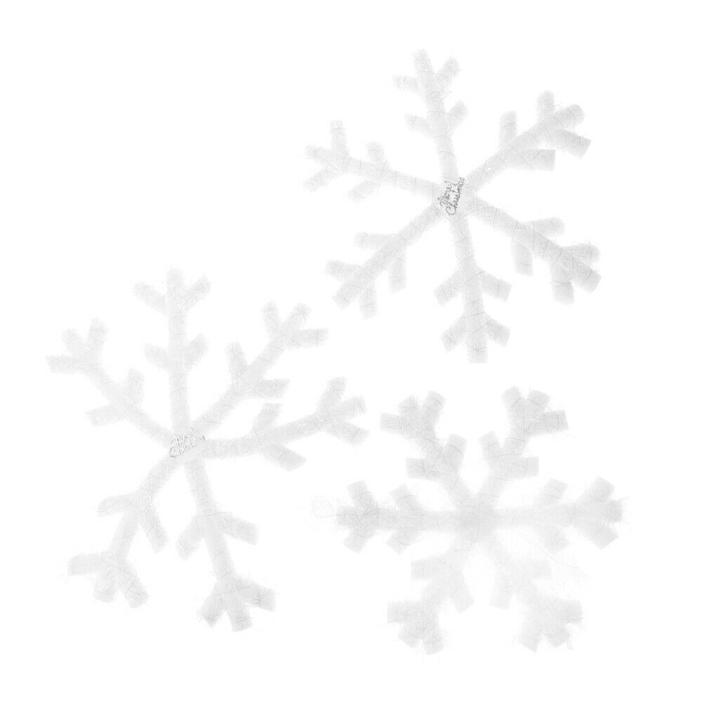 3pcs Christmas Snowflake Decoration Tree Hanging Xmas Holiday Ornaments
