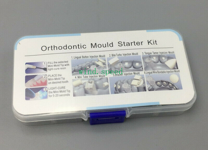 5x Dental Mini Orthodontic Mould Starter kit Injection Lingual Wire Button Bite