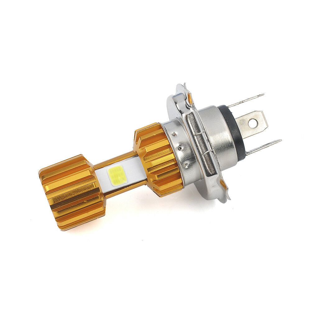 1pcs H4 18W LED 3 COB Motorcycle Headlight Bulb 2000LM 6000K Hi/Lo Beam Lights