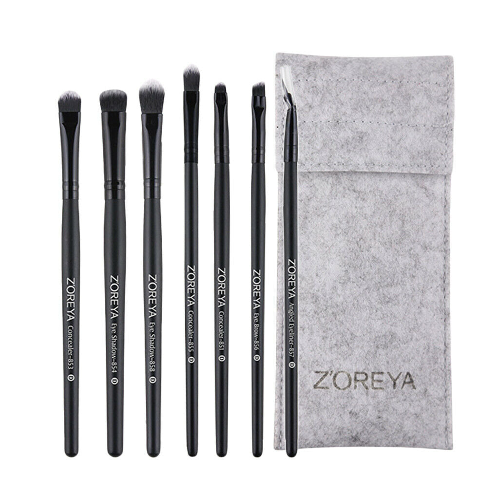 7 Pcs Professional Eyeshadow Blending Pencil Eye Brushes Set Makeup Tool