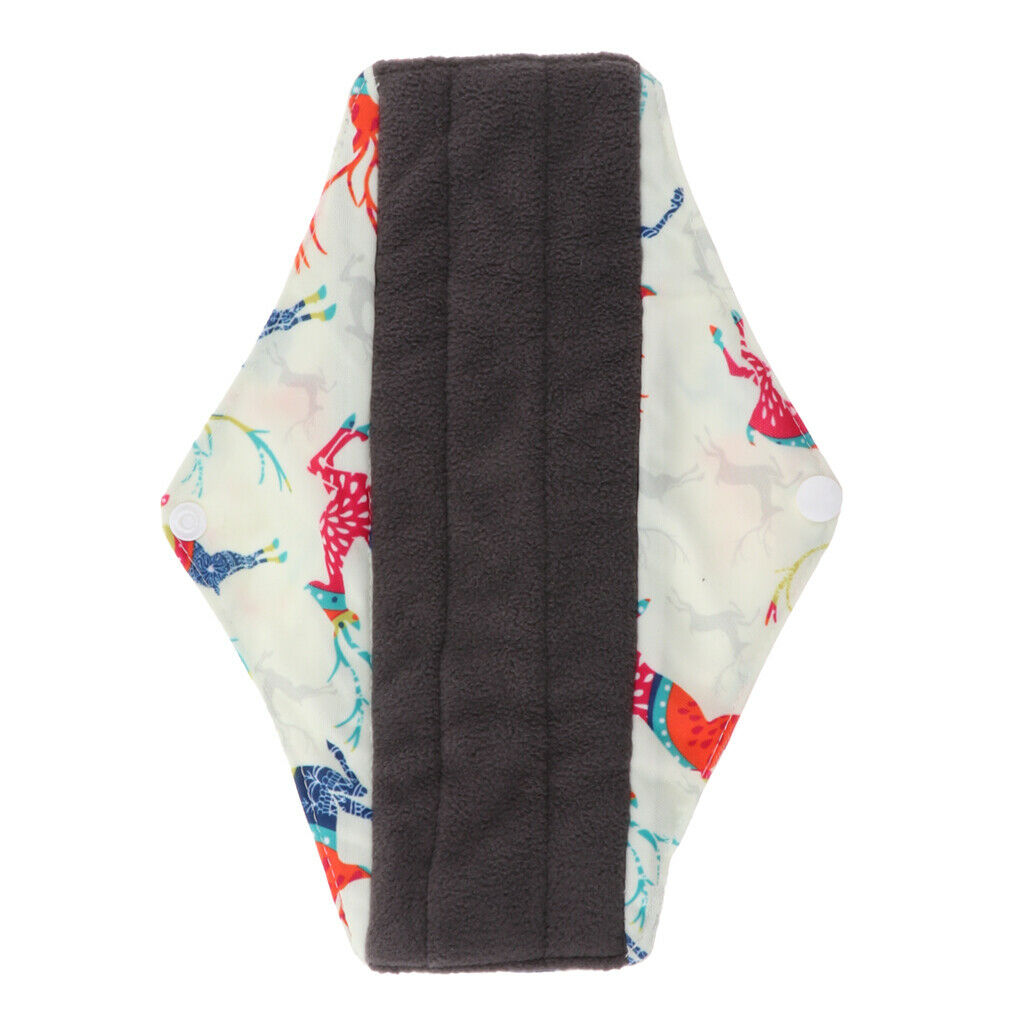 2Pieces Bamboo Cloth Washable Menstrual Pad Sanitary Towel Pad for Women S/M