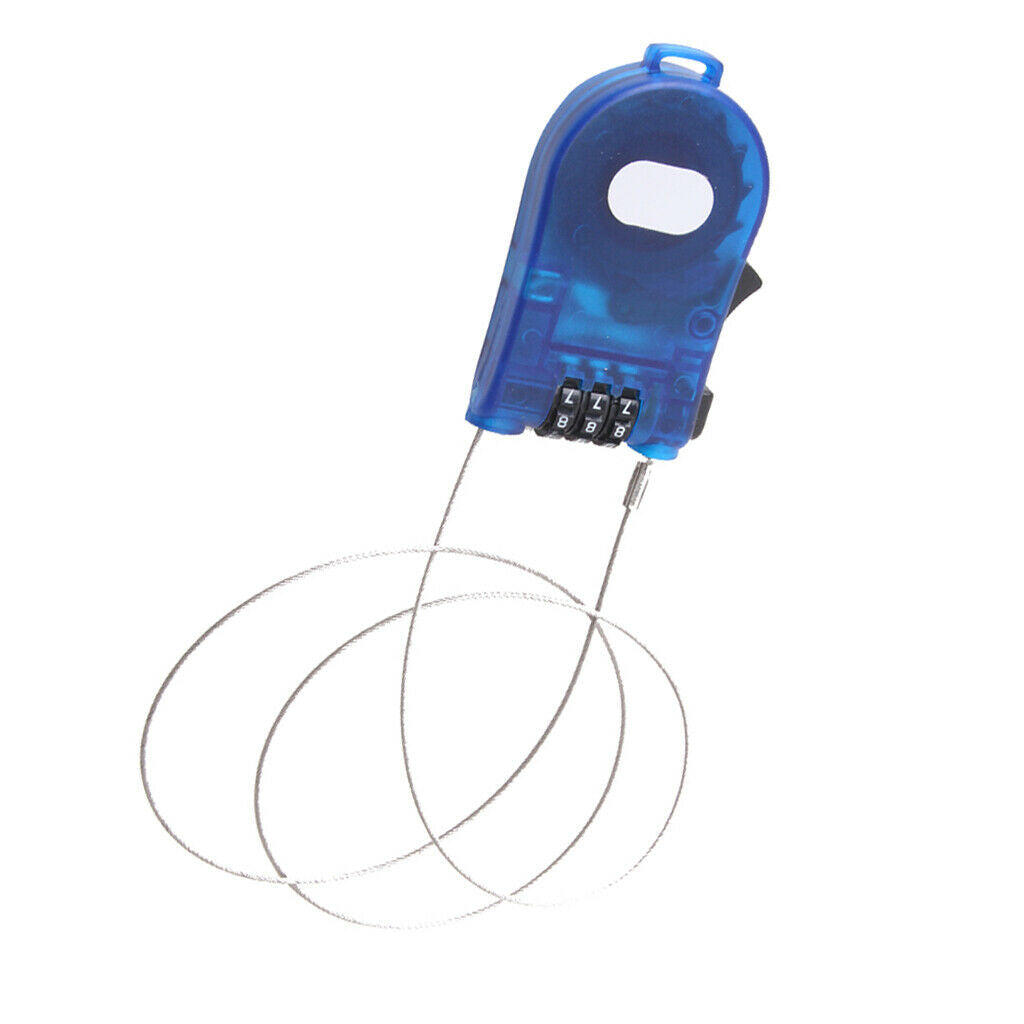 3 Feet Retractable Combination Cable Lock For Bike Bicycle Luggage