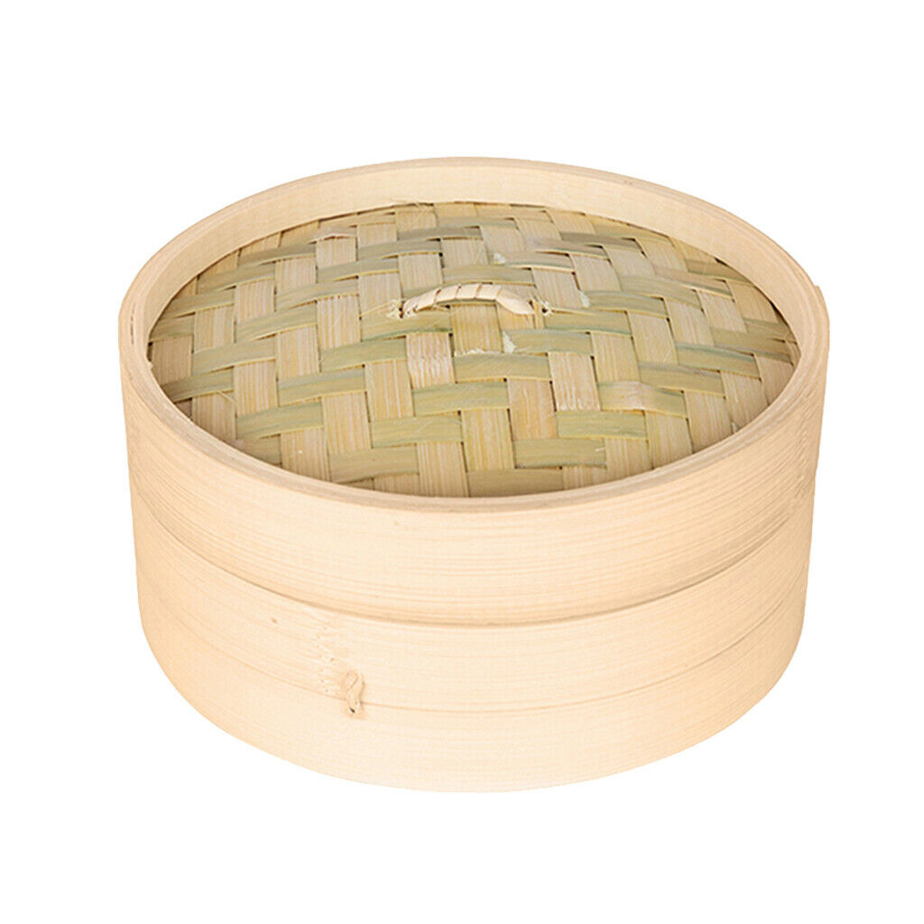 3pcs Bamboo Steamer Restaurant Kitchen Steaming