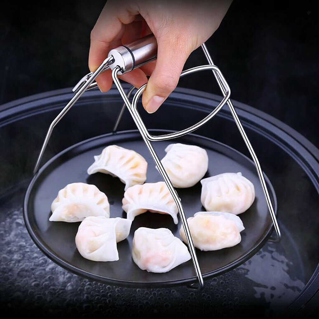 1 pcs Bowl Clip Taken Against Hot Dishes Clamp Stainless Steel Tongs Carrier