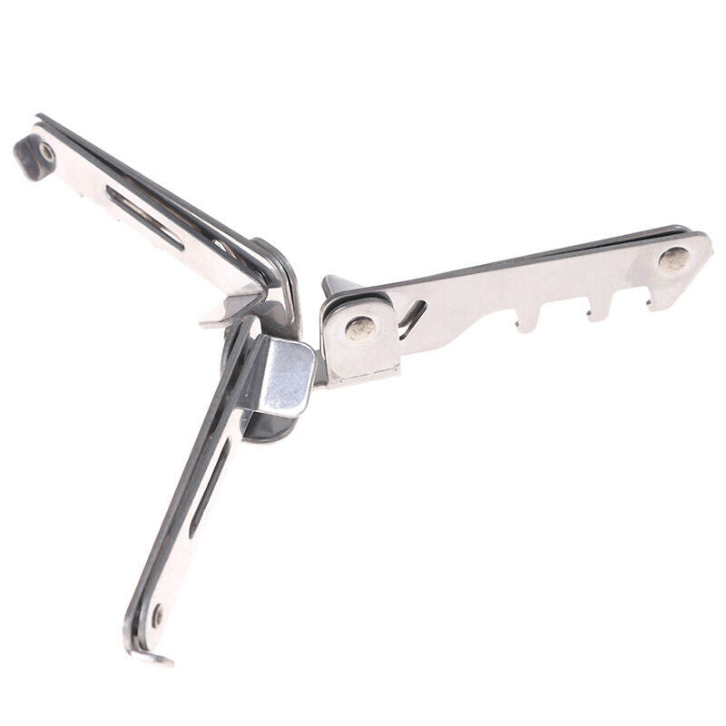 Stainless Steel Camping Gas Tank Stove Holder Folding Tripod Bracket BottleBDDD