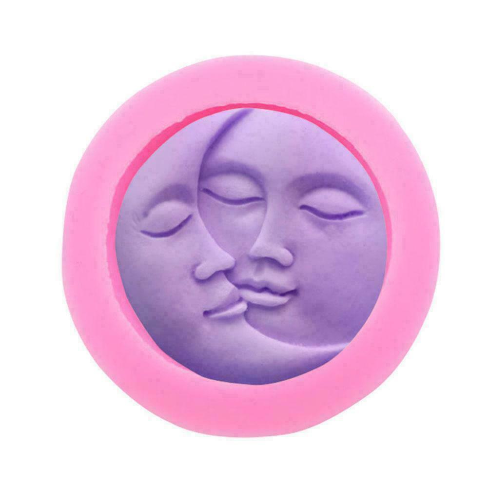 DIY Silicone Sun Moon Face Candle Soap Mold Craft Molds Mould Handmade SALE X1C1