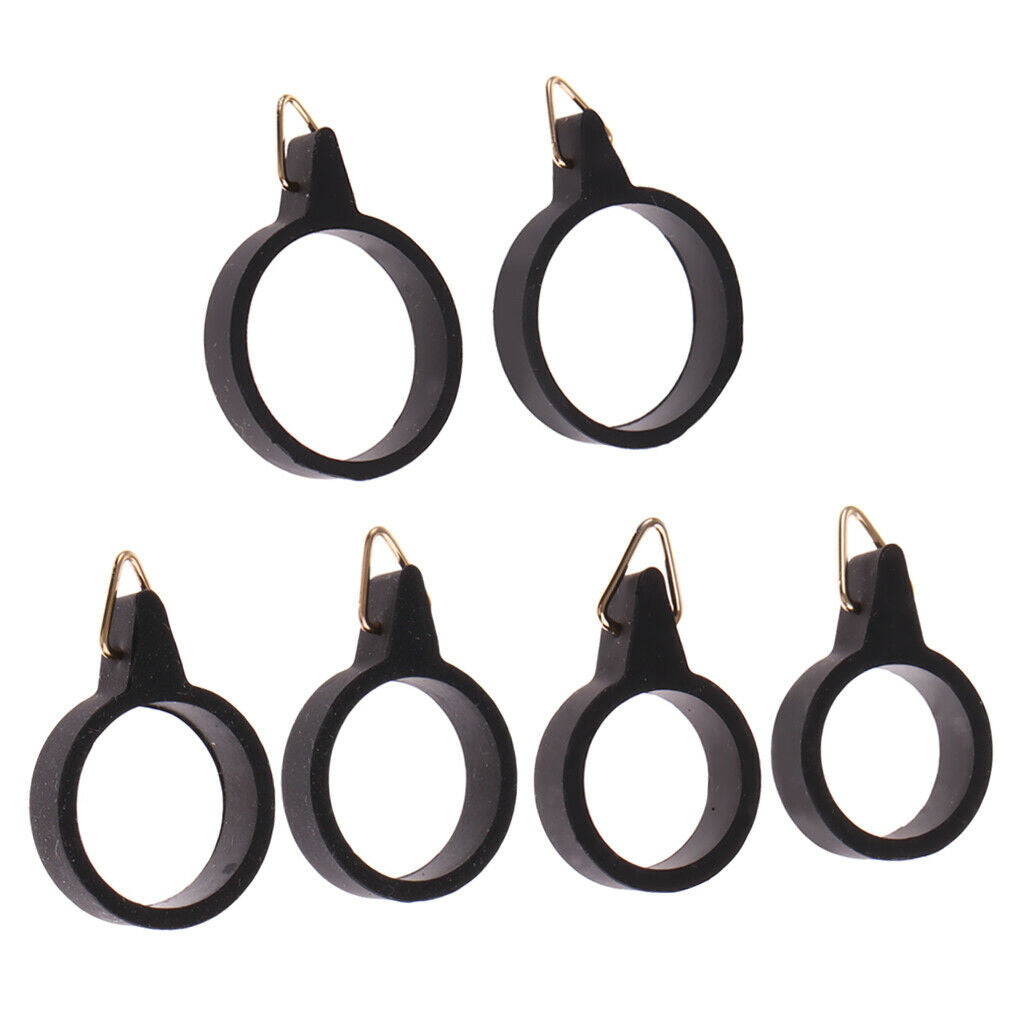 6Pack Fishing Rod Hook Keeper Elastic Holder Small Rod&Hook Keepers S+M+L