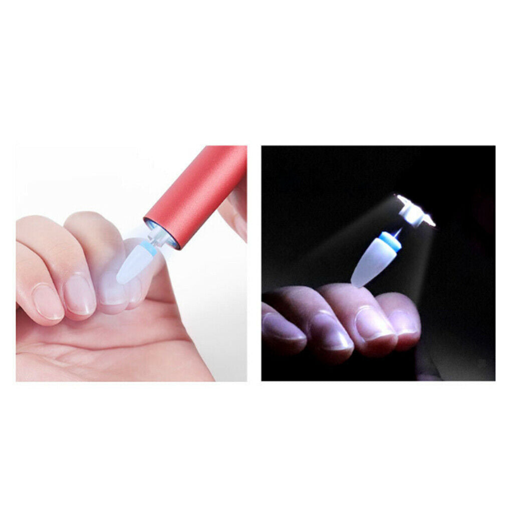 Lightweight Nail Drill Pen Silent Manicure Buffing Polisher Grinder Red