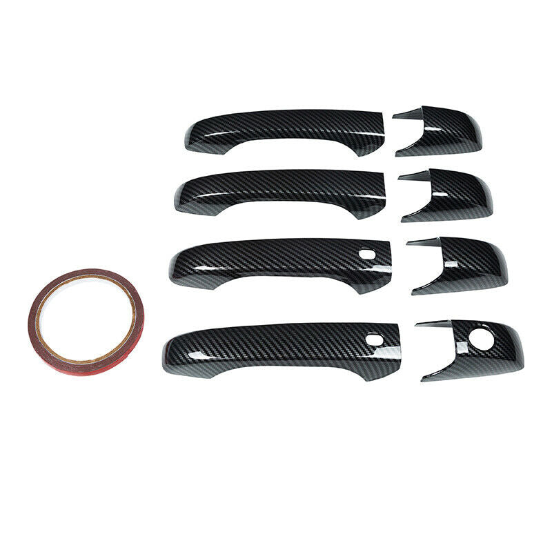 4PCS Car Exterior Door Handle Cap Carbon Fiber For Jeep Grand Cherokee Patriot