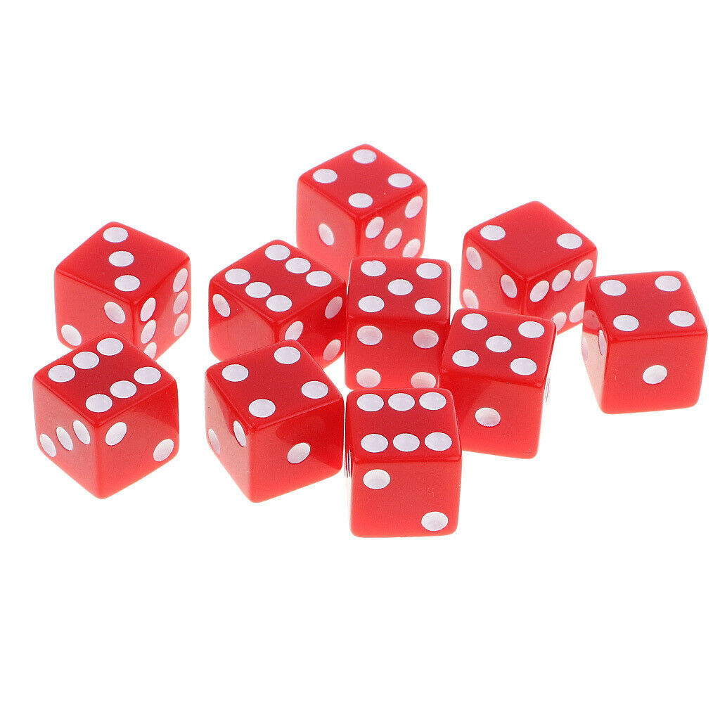 20x Plastic 6 Sided D6 Dice Dungeons & Dragon RPG Roleplay Game Dice Gift